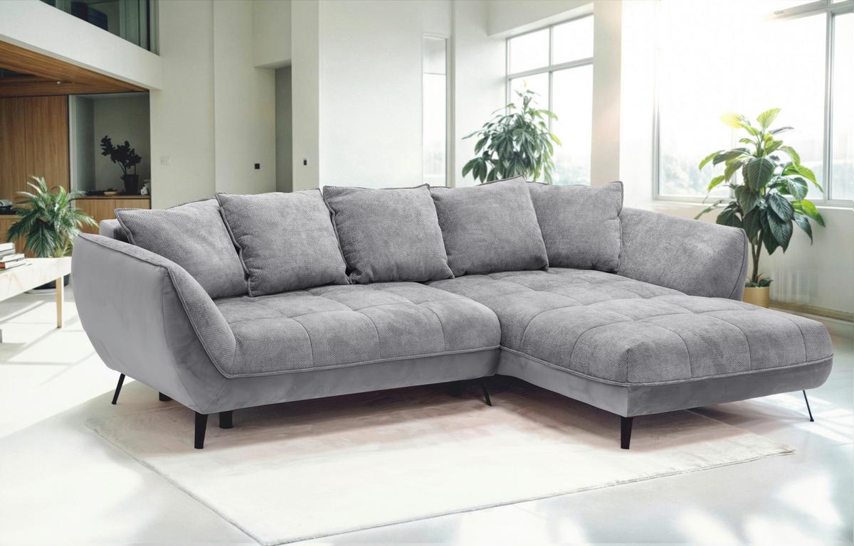 Kutna Garnitura Midway - siva/svijetlo siva, Moderno (282/92/187cm) - Modern Living