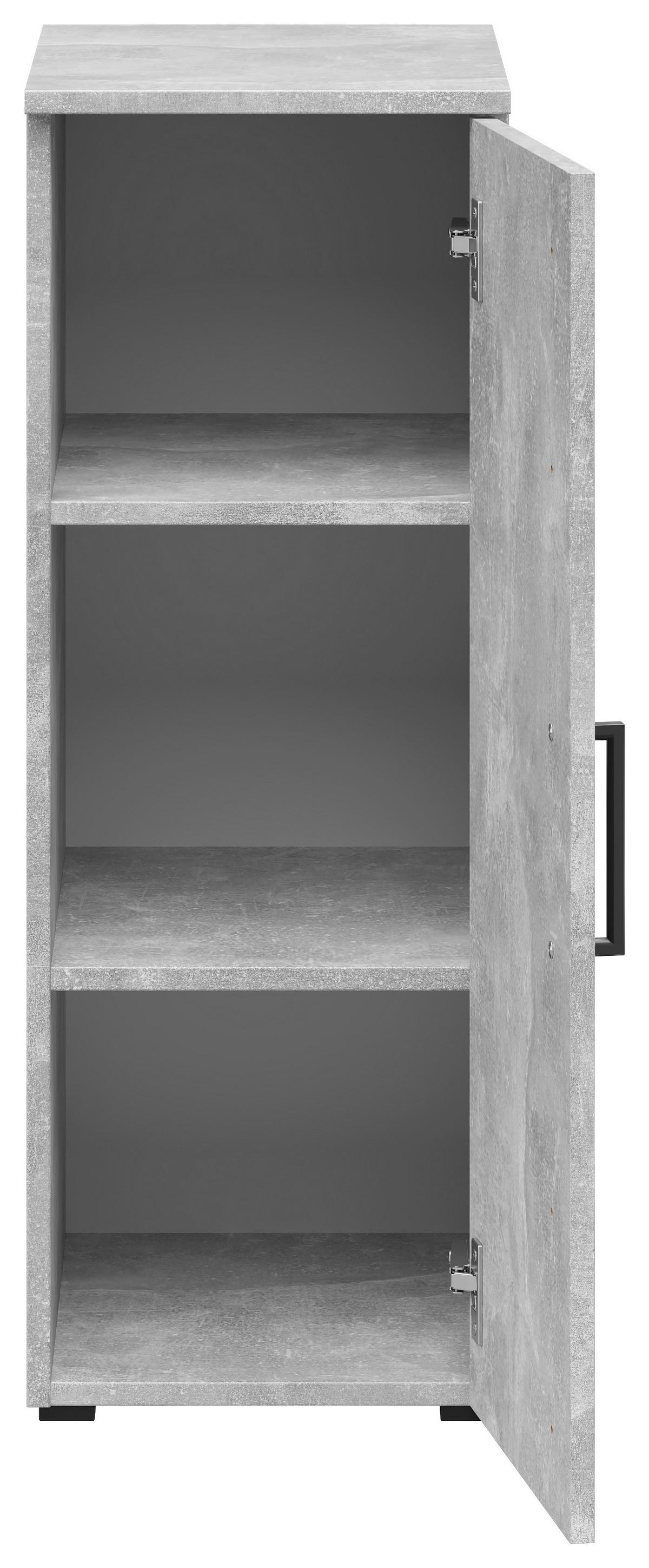 Schrank Multistauraum Grau - Schwarz/Grau, MODERN, Holzwerkstoff/Kunststoff (30/83/40cm) - Mömax