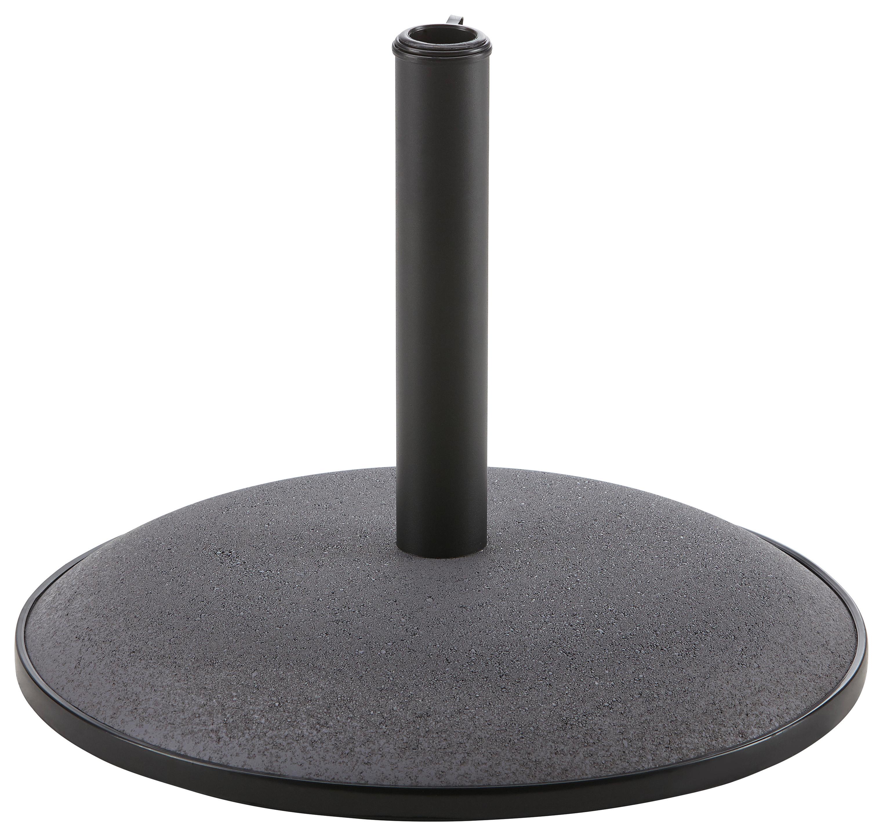 Sonnenschirmständer Riom Anthrazit aus Stein/Metall - Anthrazit, MODERN, Kunststoff/Stein (45/33cm) - Mömax
