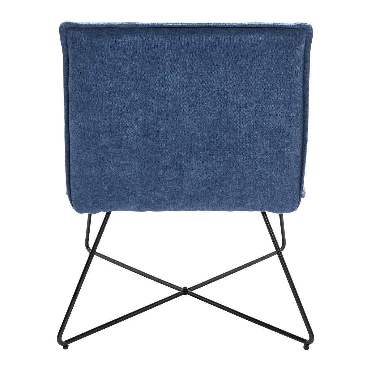 Sessel Filip Blau Webstoff - Blau, MODERN, Holz/Textil (63/82/69cm) - Bessagi Home