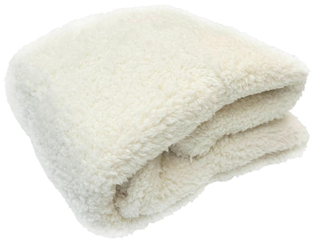 Pătură pufoasă Teddy - alb, Modern, textil (130/170cm) - Modern Living