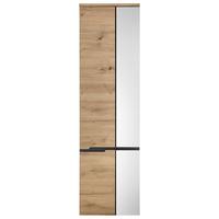 Hängeschrank Memphis Grau/Eiche Artisan - Eiche Artisan/Grau, MODERN, Glas/Holzwerkstoff (50/176/31cm) - Mömax