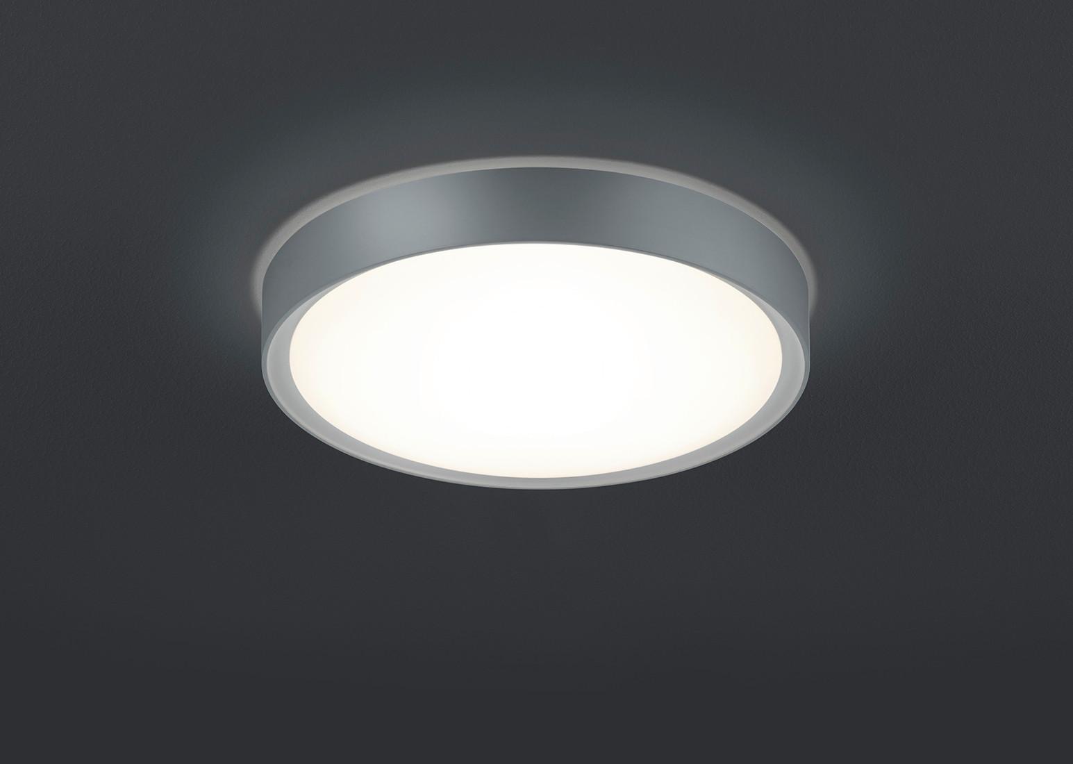Badezimmer-Deckenleuchte Clarimo in Titan max. 18 Watt - Titanfarben, KONVENTIONELL, Kunststoff/Metall (33,0/9,0cm) - Trio Leuchten