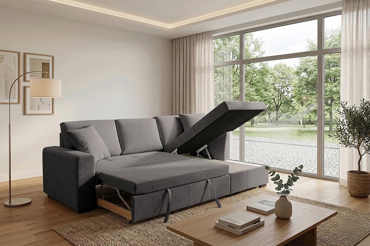 Coltar LUKAS - gri închis, Trend, textil (239/158cm)