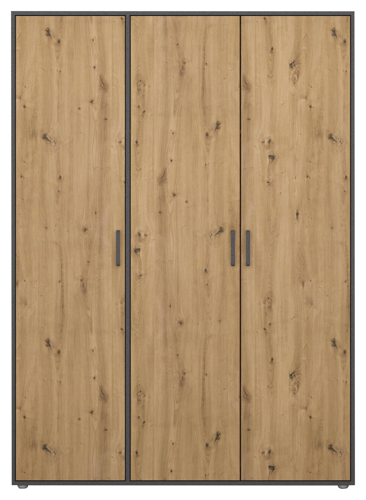 DULAP  USI ROTATIVE VOYAGER - stejar Artisan/gri, Modern, material pe bază de lemn (140/194/53cm) - Modern Living