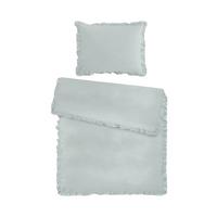 Bettwäsche Rüschen Salbeigrün ca. 140x200cm - Salbeigrün, ROMANTIK / LANDHAUS, Textil (140/200cm) - Modern Living