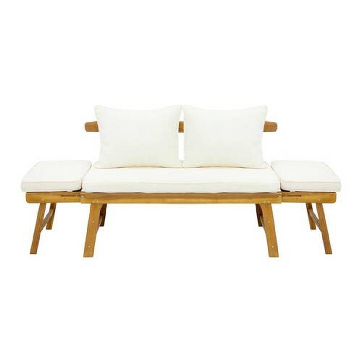 Vrtni Ležalnik Pia, Naravne Barve, Akacija - krem barve/naravne barve, Moderno, tekstil/les (143-190/68/75cm) - Bessagi Garden