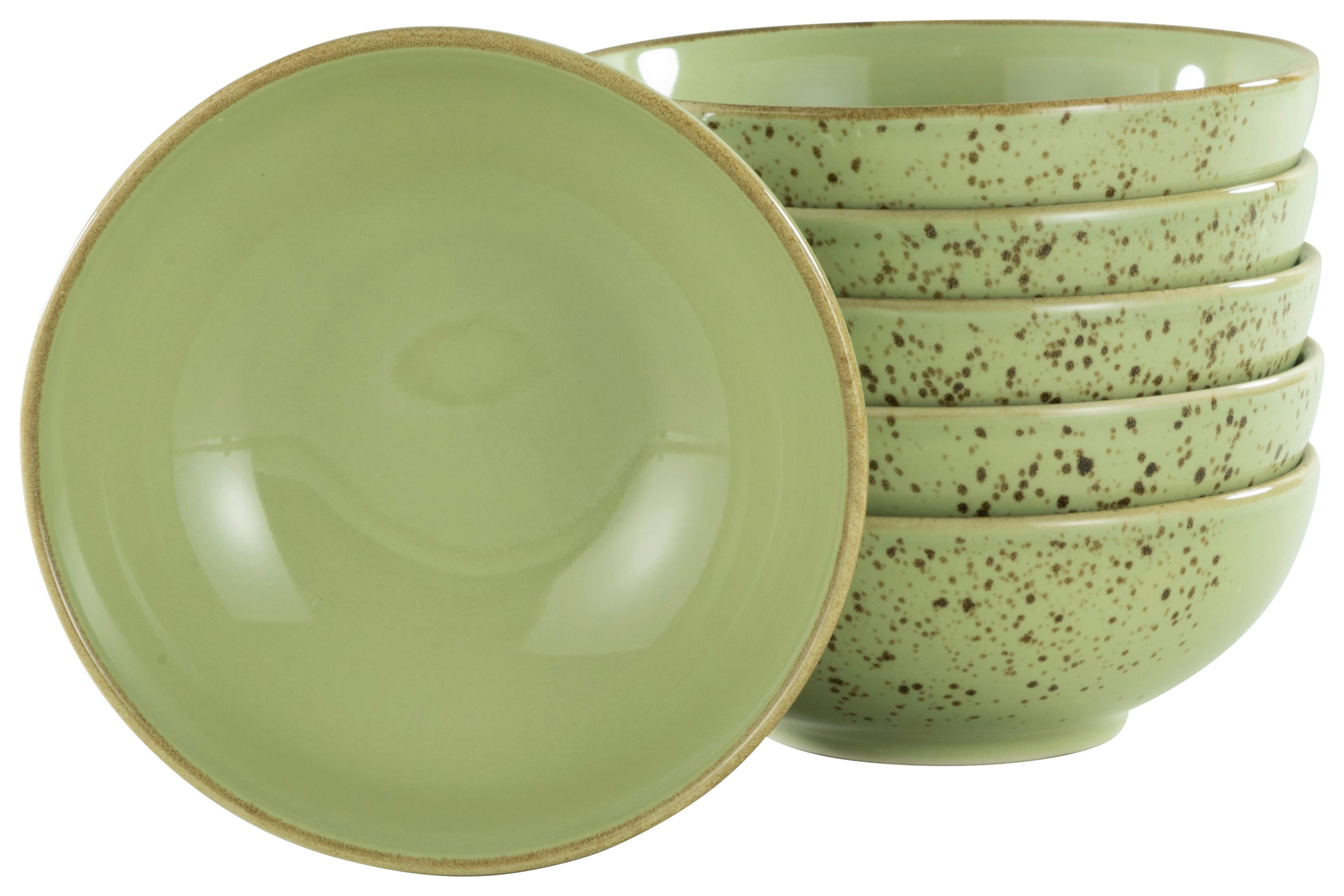 Set Posod Green, 6-Delni - zelena, Trend, keramika (16,5cm) - Creatable