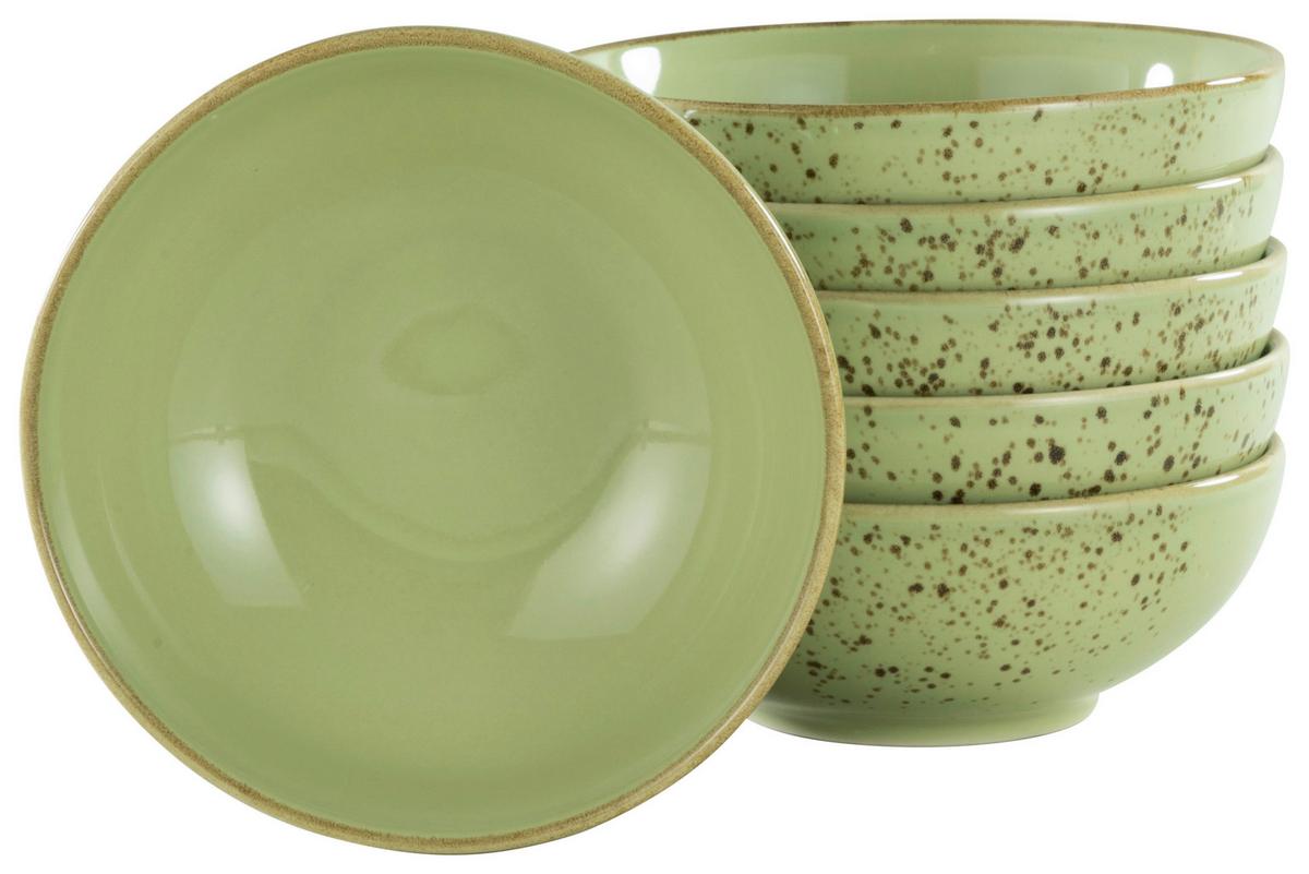 Set Posod Green, 6-Delni - zelena, Trend, keramika (16,5cm) - Creatable