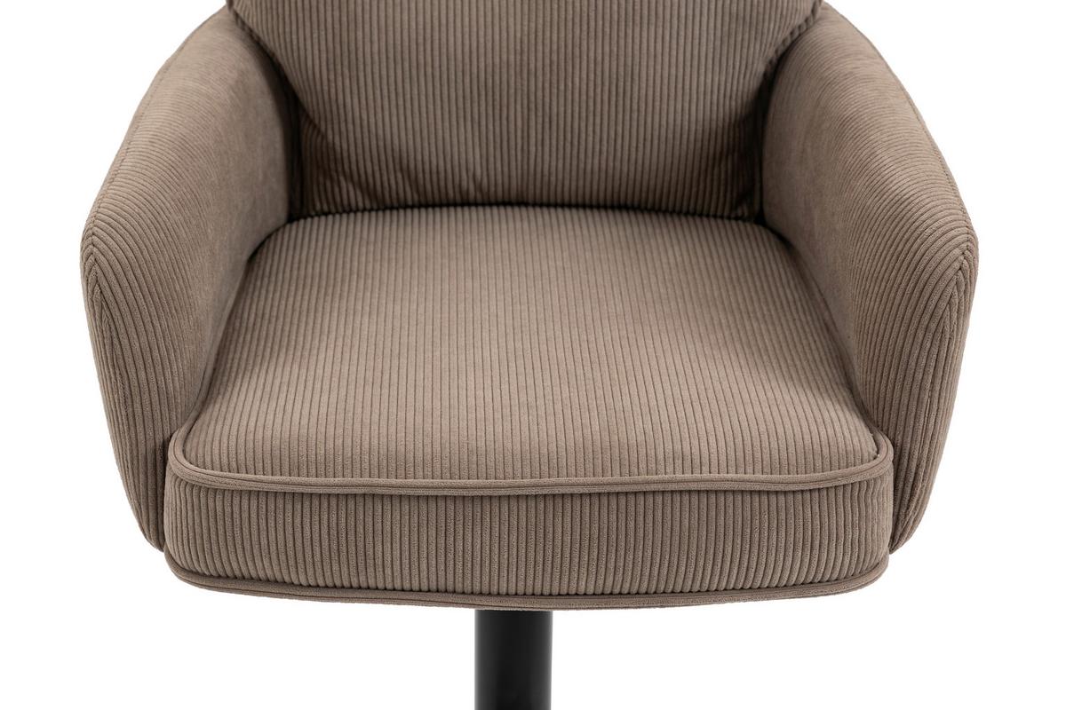 STOŁEK BAROWY POINT - czarny/brązowy, Design, metal/tkanina (54/98-120/58cm) - Novel