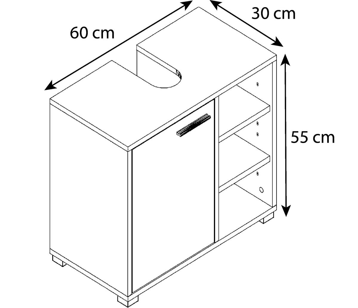 Kopalnica Zalo, Bela - bela, Moderno, leseni material (140cm) - MID.YOU