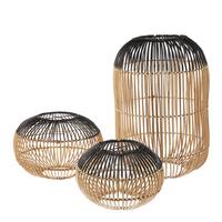 ABAŻUR HAVANNA 68623 - kolor naturalny/czarny, Trend, drewno (35/50cm)