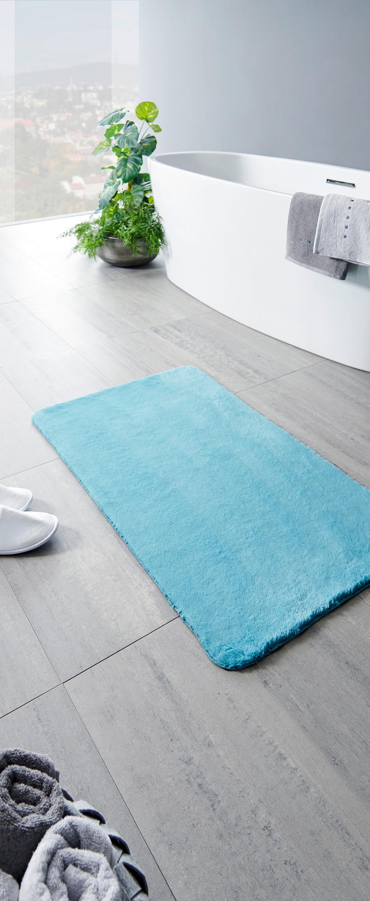 Kupaonski Tepih Robert 60x100cm - plava, Moderno, tekstil (60/100cm) - Premium Living