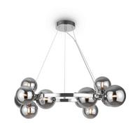 PENDELLEUCHTE DALLAS - Chromfarben/Grau, Trend, Glas/Metall (67/25cm) - MAYTONI