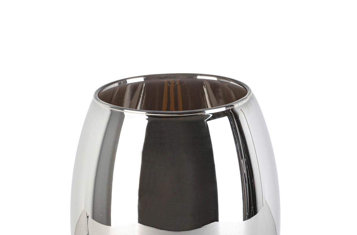 Veioză Blacko - culoare crom/negru, Modern, sticlă/metal (12,5/18cm) - Modern Living