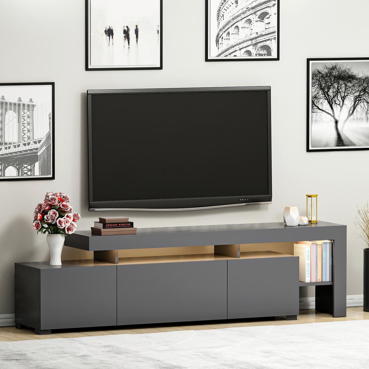 LOWBOARD BELIZ TV-SCHRANK - Anthrazit, Design, Holzwerkstoff (192/53/37cm) - Livetastic