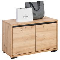 SIEDZISKO DO PRZEDPOKOJU LINE - antracytowy/dąb artisan, Modern, materiał drewnopochodny/tworzywo sztuczne (80/50/38cm) - Carryhome