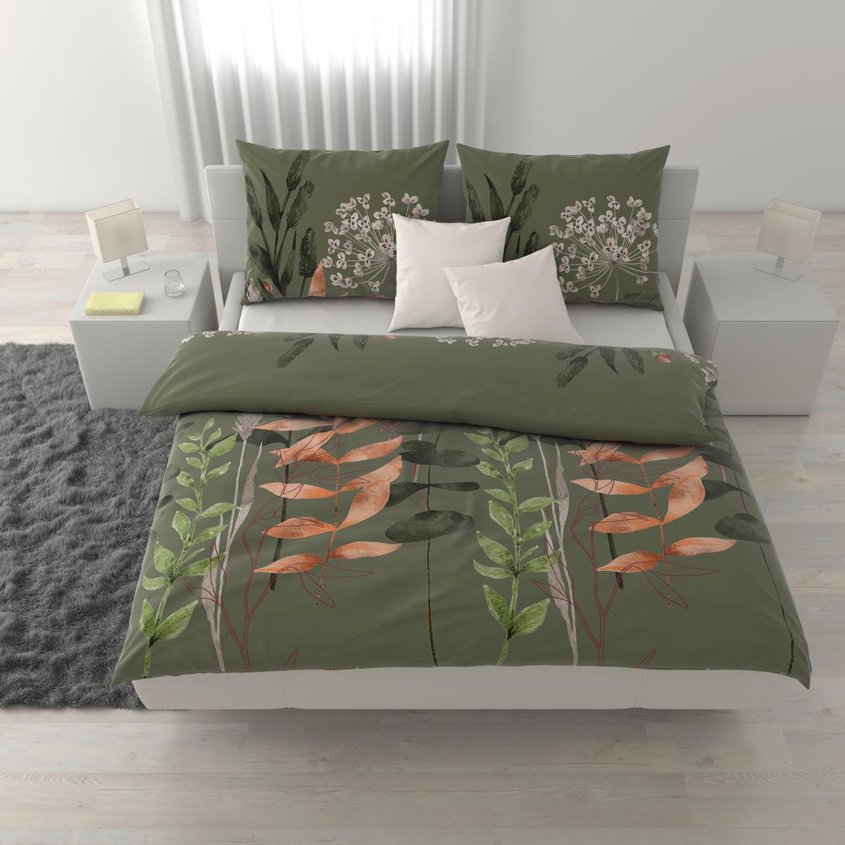 Posteljnina Leavi Xxl - zelena, Moderno, tekstil (200/200cm) - Mömax
