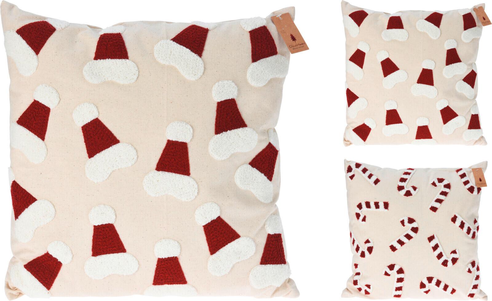 Díszpárna Xmas Candy/hat 45/45 - textil (45/45cm)