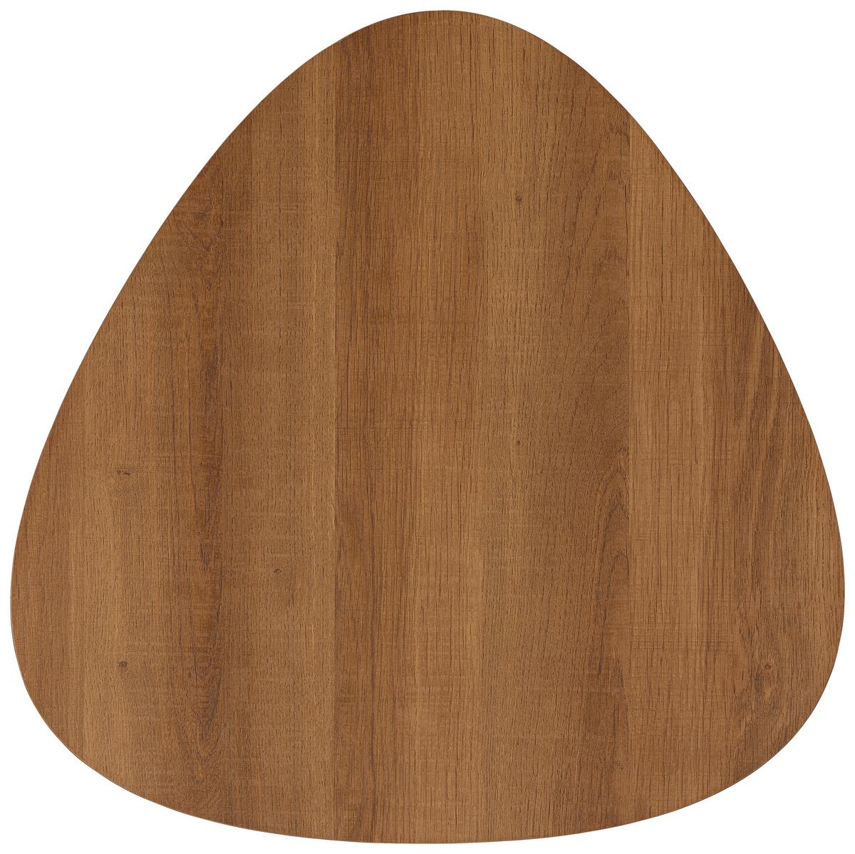 Masă auxiliară BOLOGNA 1 - culoare lemn stejar/negru, Modern, metal/material pe bază de lemn (48/48/48cm) - Zandiara