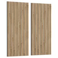 Akustikpaneel Lucia Eichefarben, 2er Set - Eichefarben, Modern, Holzwerkstoff/Textil (60/120/1,5cm) - Mömax