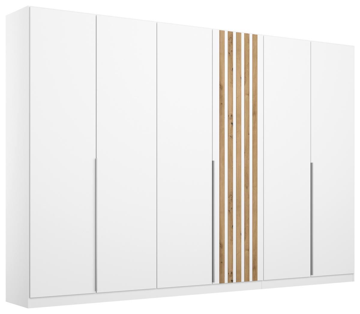 Ormar S Klasičnim Vratima Lamella - bijela/hrast Artisan, Moderno, drvni materijal/metal (271/210/54cm) - Modern Living