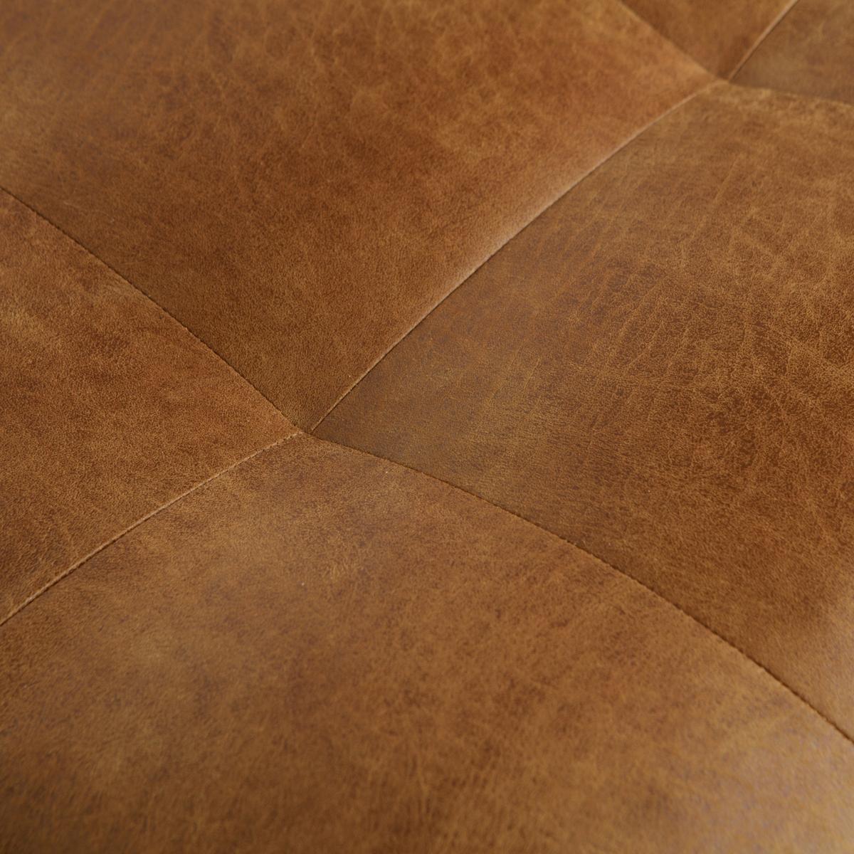 3-Sitzer Sofa Rodeo Classic Cognac B: 275cm - Cognac/Schwarz, Design, Leder/Metall (275/83/88cm) - Livetastic