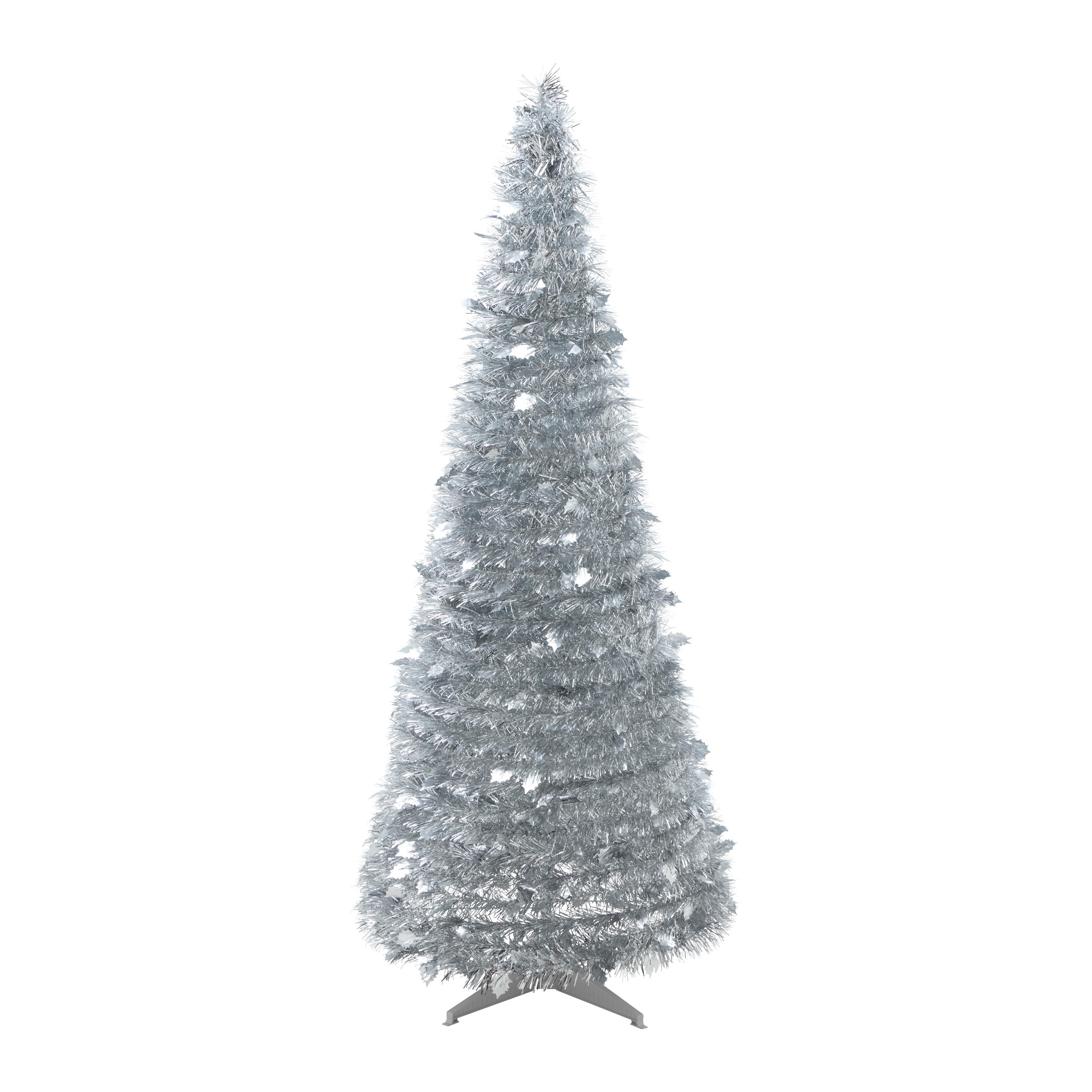 Dekobaum Pop-up Siberfarben - Silberfarben, Basics, Kunststoff/Metall (58cm) - Mömax