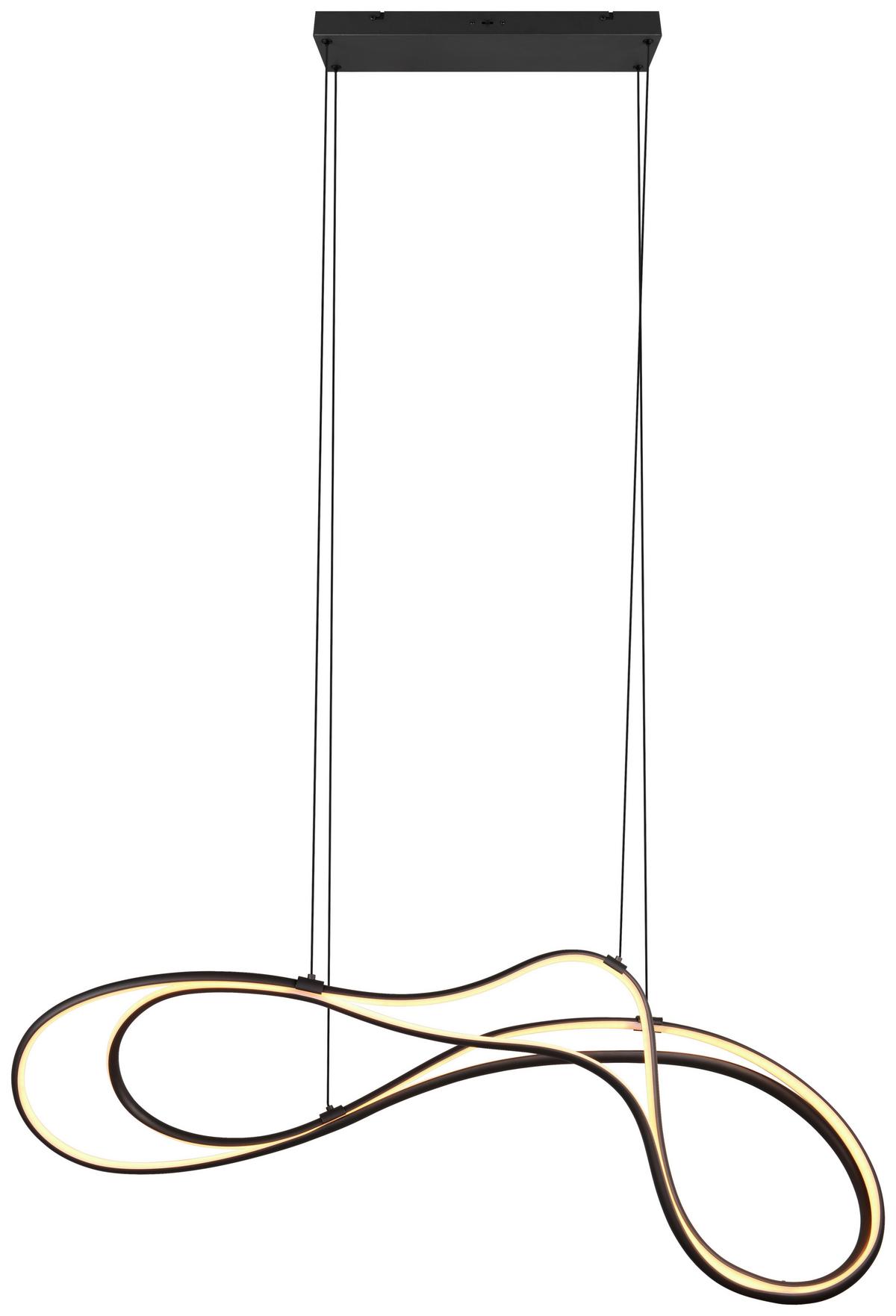 LED-Pendelleuchte Nala in Schwarz max. 57 Watt - Schwarz, Design, Metall (113/24/150cm) - Trio Leuchten