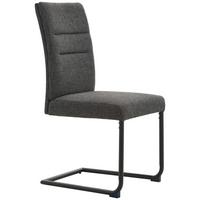 KRZESŁO NA PŁOZIE ROSY - ciemnoszary/czarny, Design, metal/tkanina (48/98/63cm) - Novel