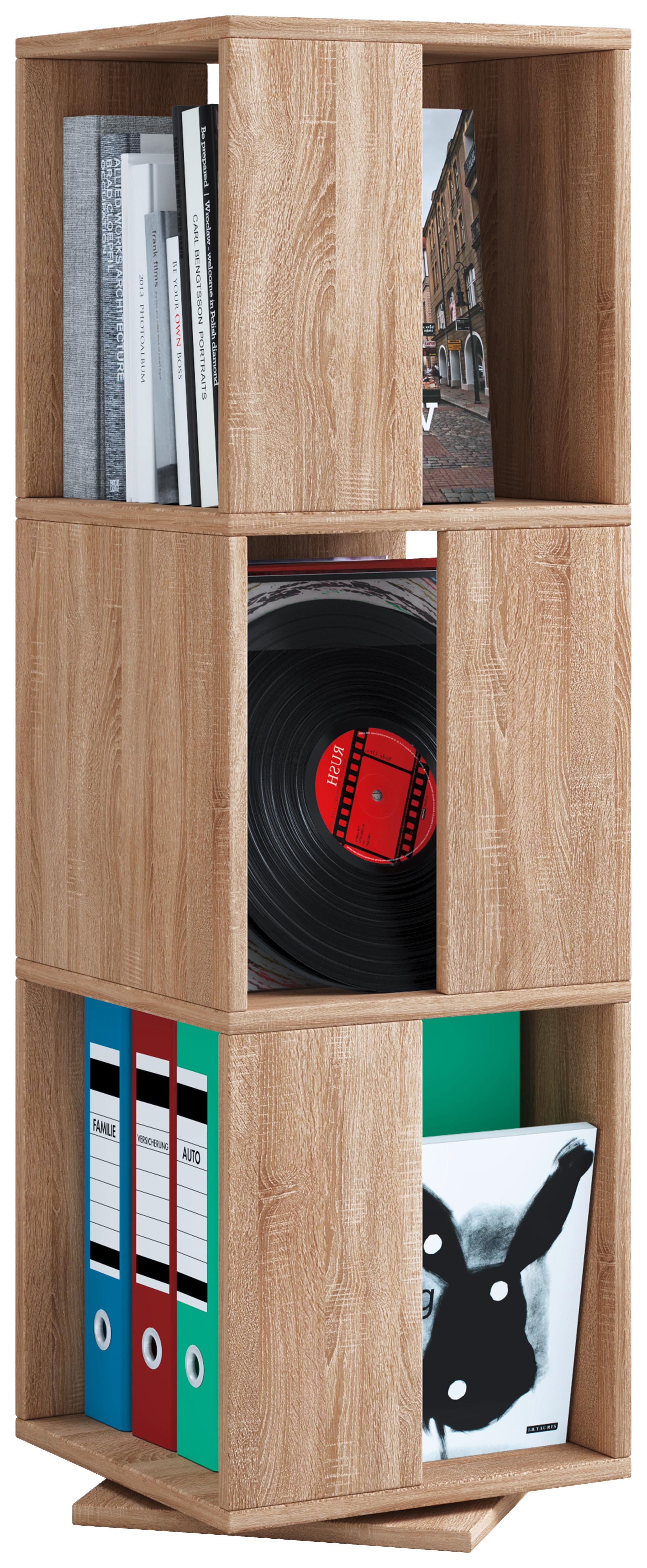 Standregal Stifta XL Sonoma Eiche, 3-fach - Sonoma Eiche, Basics, Holzwerkstoff (34/109/34cm) - MID.YOU