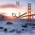 Wanduhr Bridge, ca. 30x30x3,5cm - Multicolor, MODERN, Glas/Metall (30/30/3,5cm)