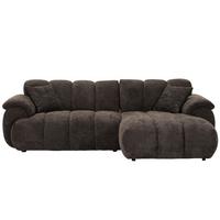 Ecksofa Arette Dunkelbraun - Schwarz/Braun, MODERN, Kunststoff/Textil (252/176cm) - Mömax