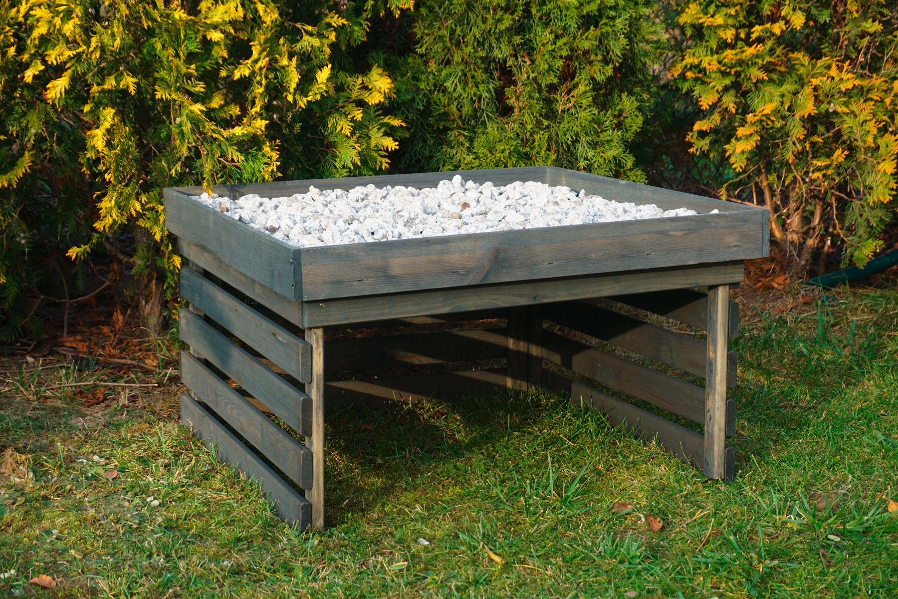 MAŁY GARAŻ 74-216 - szary, Basics, drewno (84/46/78cm) - Atrigo