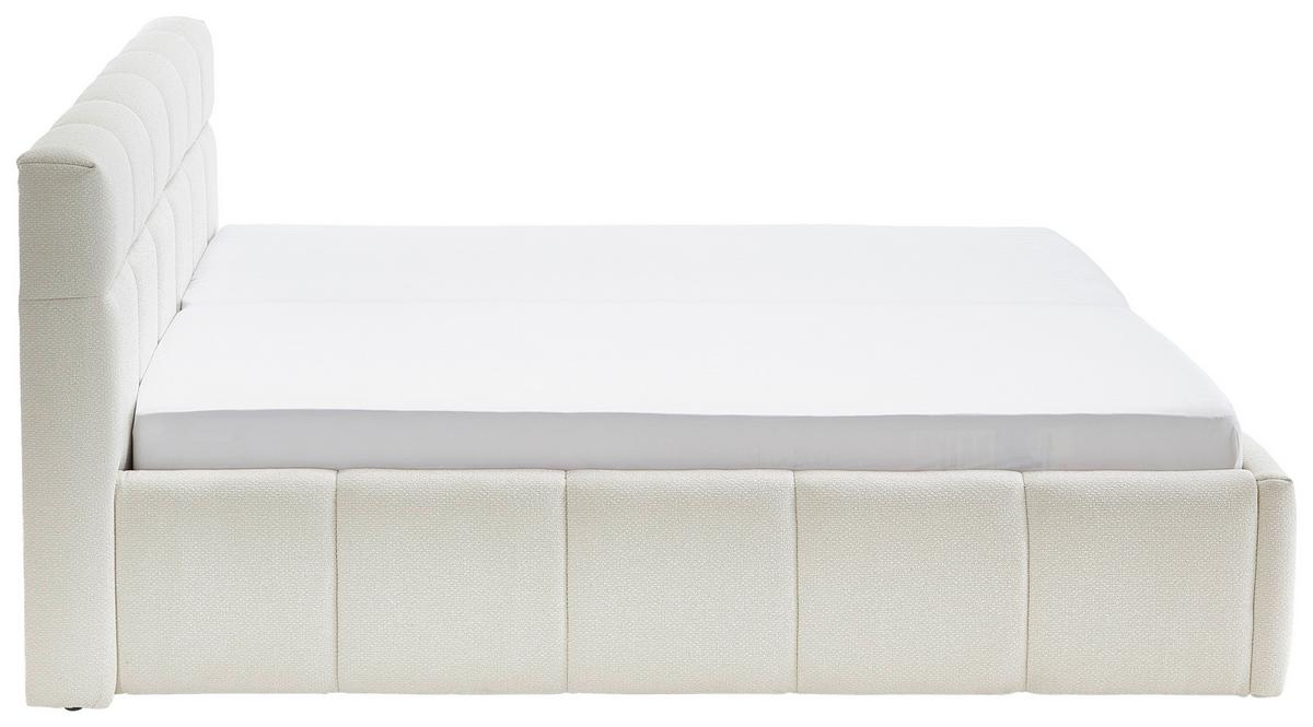 Polsterbett Ascona Creme ca. 160x200cm - Creme/Schwarz, KONVENTIONELL, Kunststoff/Textil (160/200cm) - Based
