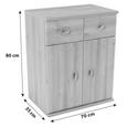 Comodă Karin - culoare lemn fag, Modern, compozit lemnos (70/80/35cm) Comodă Karin - culoare lemn fag, Modern, compozit lemnos (70/80/35cm)