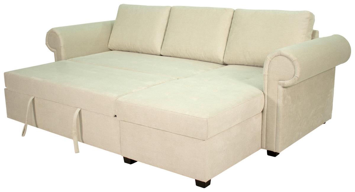 Kutna Garnitura Oslo - krem, Romantično / ladanjski, tekstil (260/85/155cm) - Modern Living