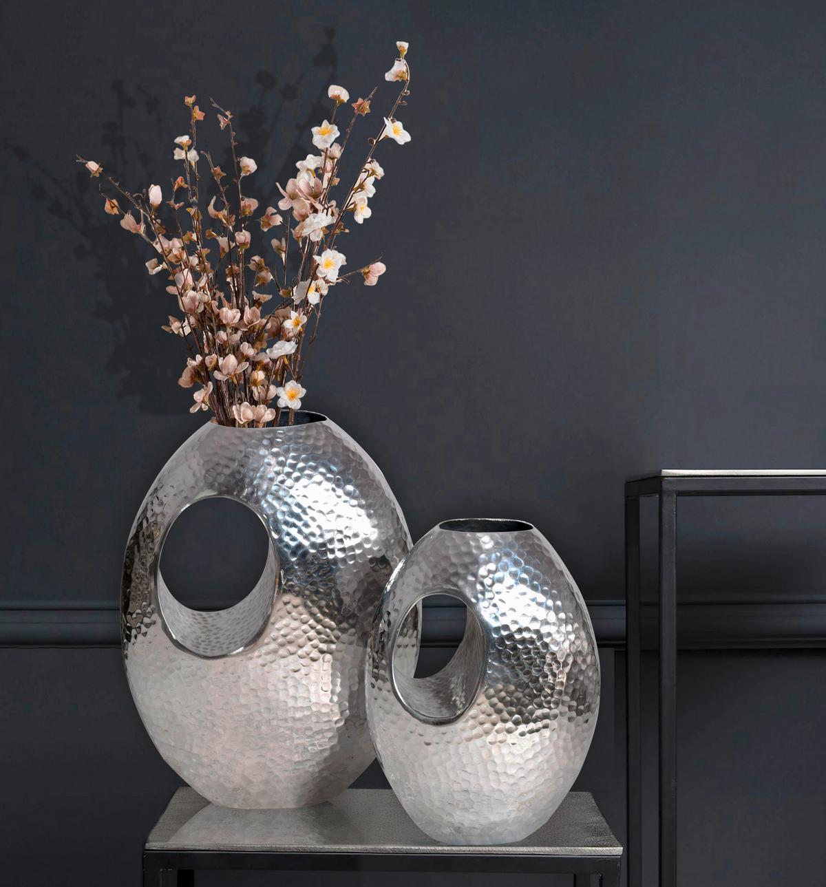 VASE WL7.189 - Silberfarben, Design, Metall (29/39/16,5cm) - Livetastic