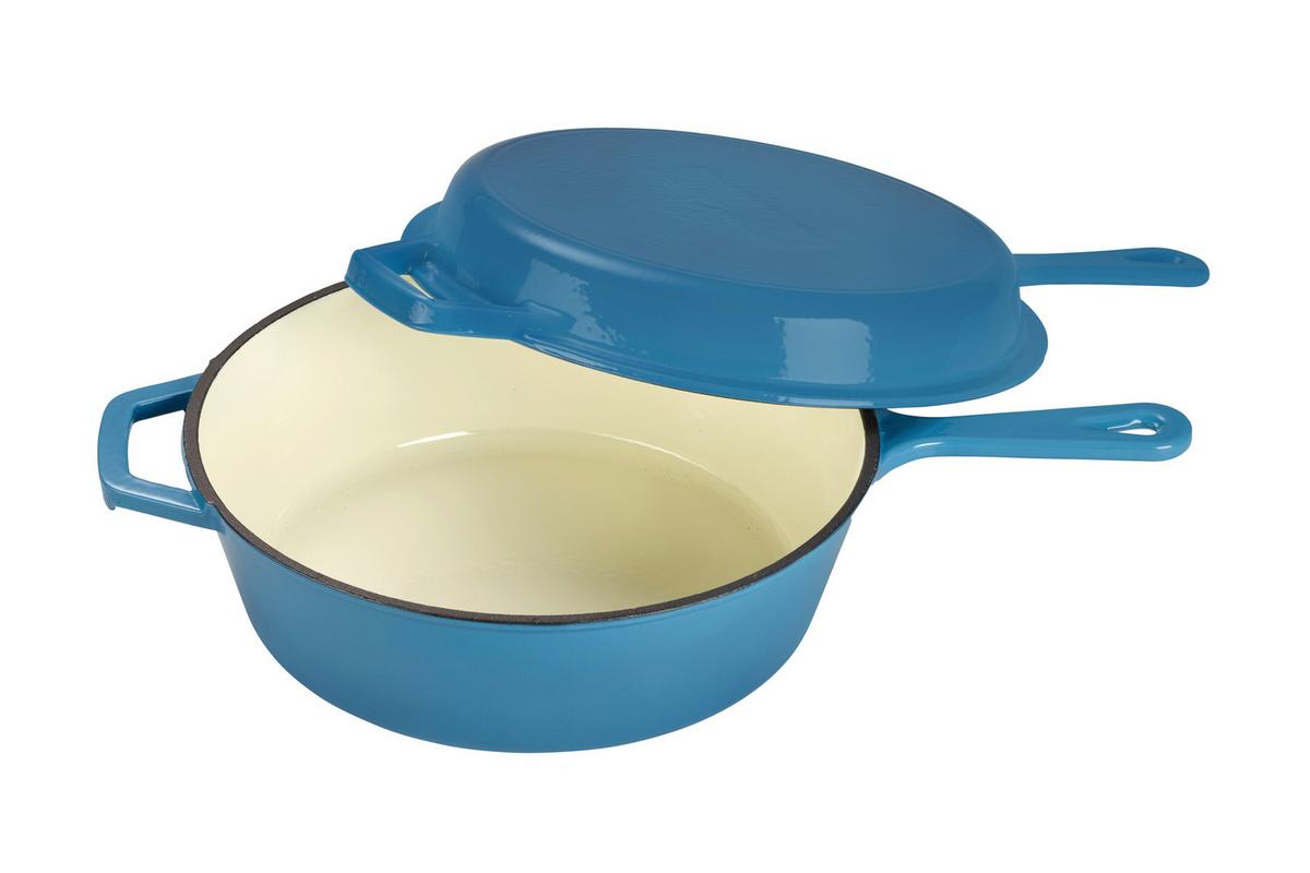 Set Posod Grill, Modra - modra, Basics, kovina (26,5cm) - Echtwerk