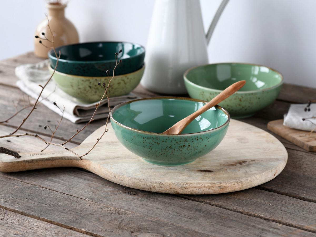 Set Posod Green Life, 12-Delni - zelena, Basics, keramika - Creatable