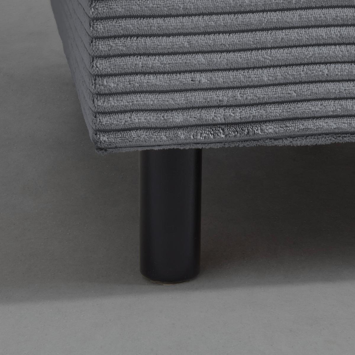 Liege Nova Dunkelgrau - Dunkelgrau/Schwarz, MODERN, Holz/Textil (145/62/85cm) - Mömax