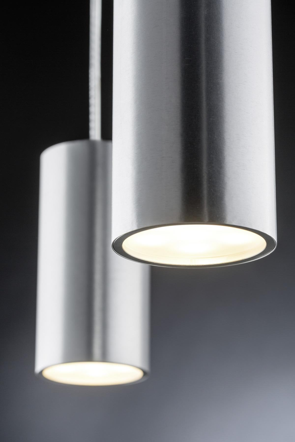 Schienensystem-Hängeleuchte LED Pendulum Barrel max. 6 W - Chromfarben, Design, Metall (8,5/135cm) - Paulmann