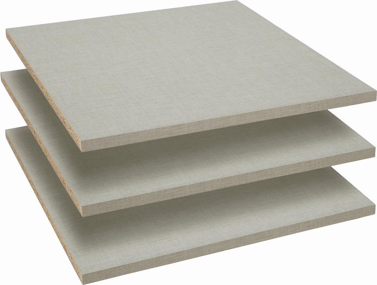 Set Polic Dodatki - siva, leseni material (43/1,6/48cm) - Mömax