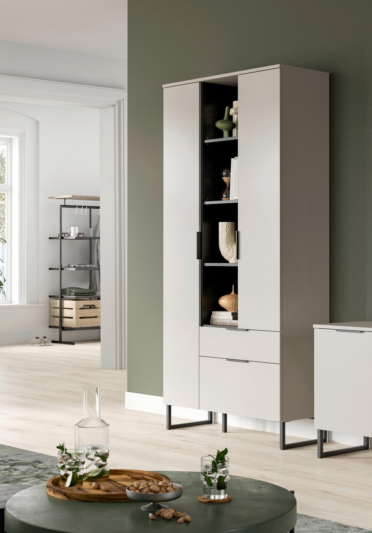 Omara Noida, Kašmir, Črna - kašmir/črna, Design, kovina/leseni material (90/192/37cm) - Livetastic