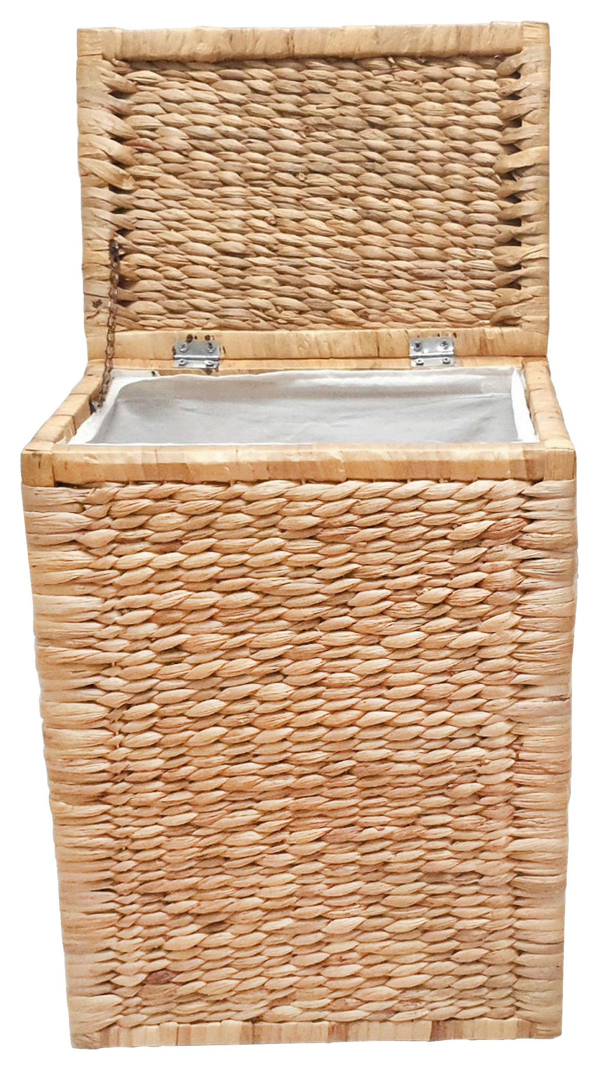 Szennyestartó Max - natúr színű, Romantik / Landhaus, textil/természetes anyagok (46/59/34cm) - Zandiara