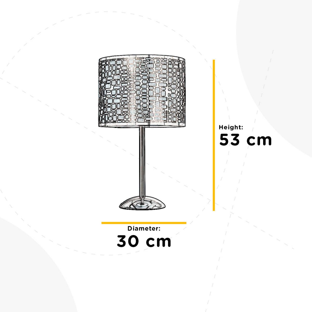 Asztali Lámpa 4755/lg - krómszínű/sötétszürke, Basics, műanyag/fém (30/30cm)