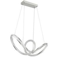 Led-hängeleuchte 67440h Evangeline - Klar/Chromfarben, Design, Kunststoff/Metall (60/28/120cm) - Globo