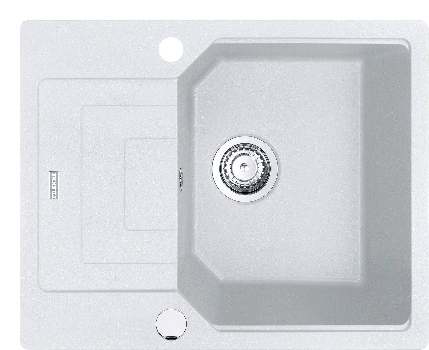 Spüle Uban, Typ:11928 in Glacier - Weiß, MODERN, Naturmaterialien/Stein (62/50cm) - Franke