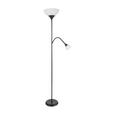 Stehleuchte Vanessa, max. 60 Watt - Schwarz/Weiß, KONVENTIONELL, Kunststoff/Metall (28/175cm) - Based Stehleuchte Vanessa, max. 60 Watt - Schwarz/Weiß, KONVENTIONELL, Kunststoff/Metall (28/175cm) - Based
