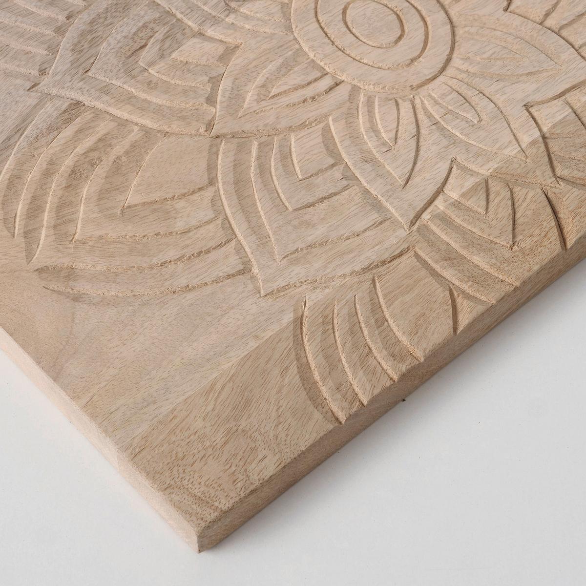 Dekotablett Mandalia I in Naturfarben - Naturfarben, Basics, Holz (50/2/25cm) - Modern Living